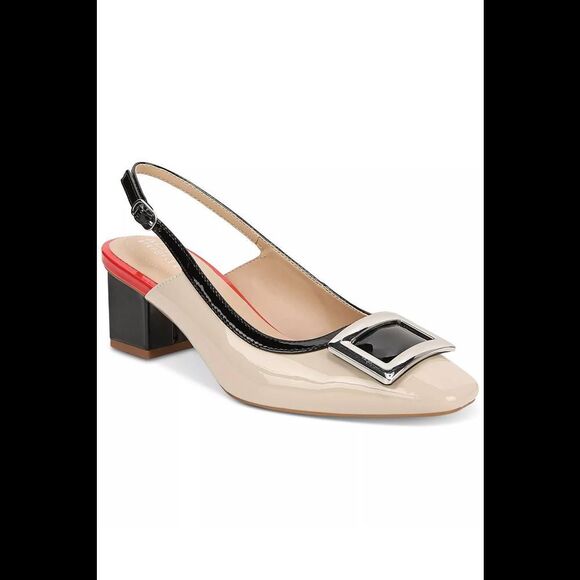 Alfani Womens Cienna Slingback Pumps Nude Patent - Medium - Picture 1 of 1